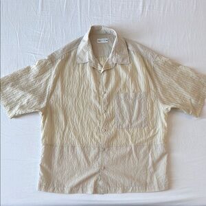 Zara Casual Button Down Shirt in Cream